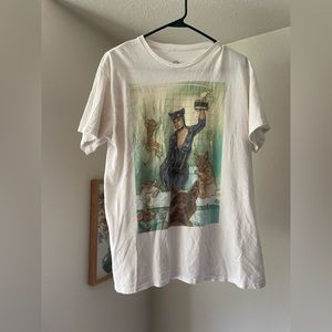 Cat woman mirror selfie shirt